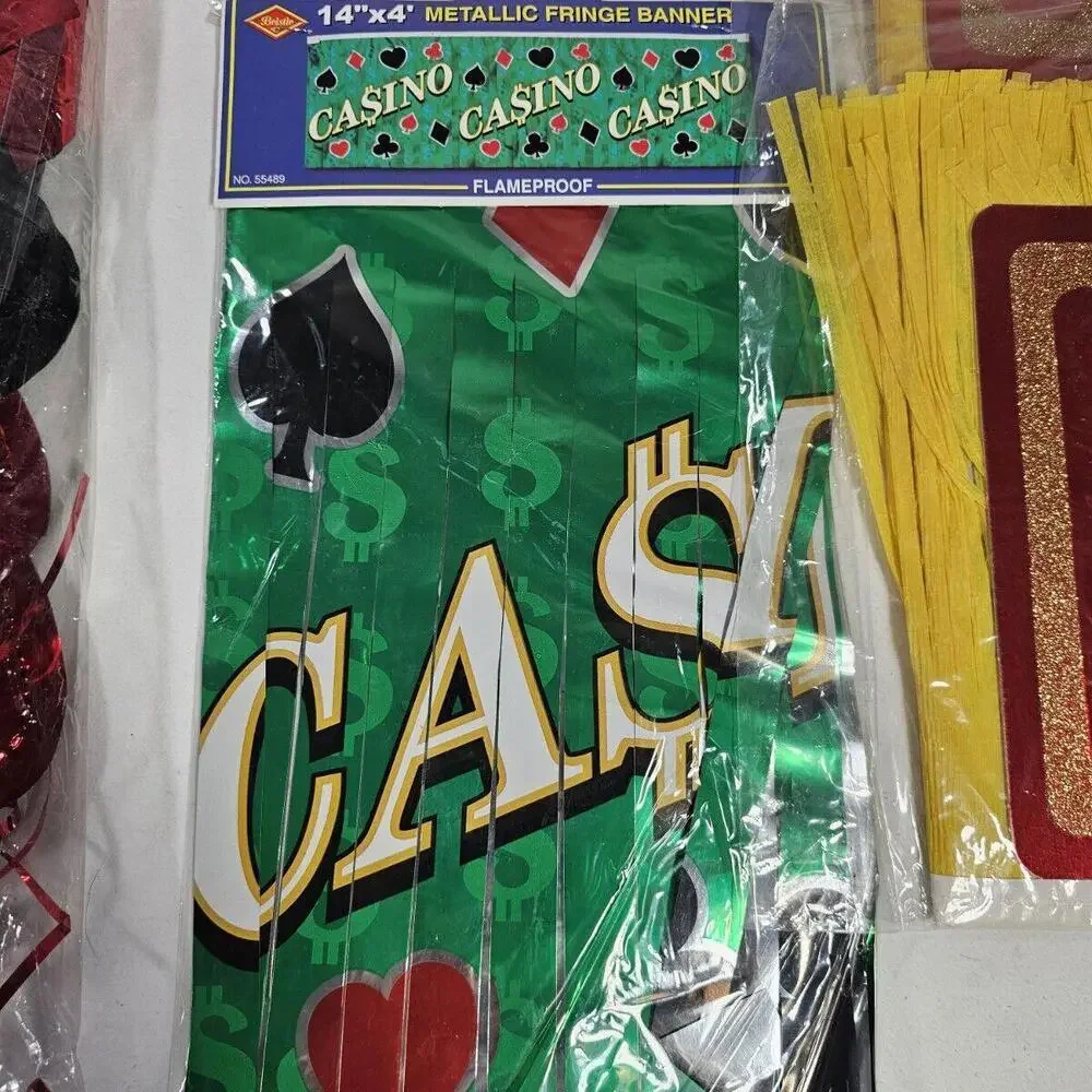 Vintage Casino Party Theme Night Decorations. 80's 90's Game Night Poker